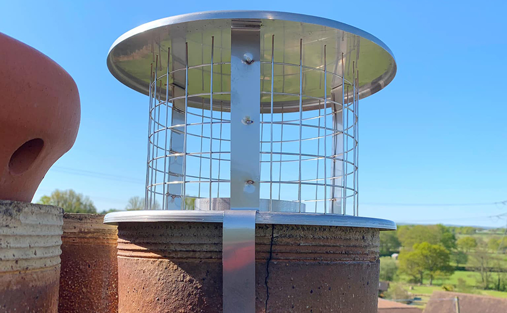 Ultraflex Stainless Steel Cowl on a chimney pot