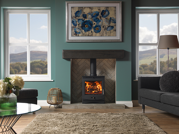 multi fuel stove in lounge